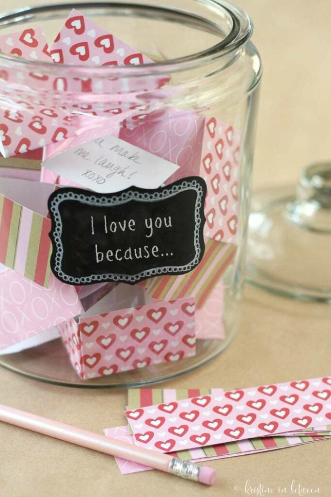 non candy valentine ideas - diy jar